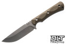 McNees FX Ridge Runner - Green Canvas Micarta - Atomic Stonewash MagnaCut Blade