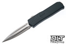 Medford Merc-1 OTF Dagger - Tumbled 154CM - Blue Titanium - Bronze Clip