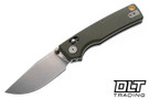 Vosteed Porcupine ModSwap - Green Micarta - Stonewashed 154CM Blade