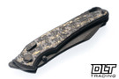Hawk Knives M390 - DLC Titanium - Snakeskin Gold FatCarbon Overlay