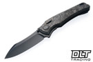 Hawk Knives M390 - Battleworn Titanium - Black Ops Marble Carbon Fiber Overlay