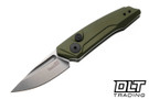 Kershaw Launch 9 Auto - Olive Aluminum - Stonewash CPM-154 Drop Point Blade