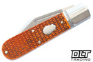 RoeCraft Blades Loosahatchie Jack - Dragon Scale Jigged Bone - Satin 14C28N Clip Point Blade