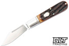 RoeCraft Blades Loosahatchie Jack - Dapper Jigged Bone - Satin 14C28N Clip Point Blade