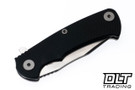 Hinderer Project X Clip Point S45VN - Stonewashed Titanium & Blade - Black G-10