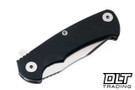 Hinderer Project X Clip Point S45VN - Working Finish Titanium - Stonewashed Blade - Black G-10