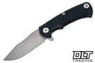 Hinderer Project X Clip Point S45VN - Working Finish Titanium & Blade - Black G-10
