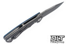 Hinderer Project X Clip Point S45VN - Working Finish Titanium & Blade - Blue & Black G-10