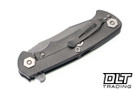 Hinderer Project X Clip Point S45VN - Working Finish Titanium & Blade - Translucent Green G-10
