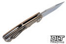 Hinderer Project X Clip Point S45VN - Bronze Anodized Titanium - Stonewashed Blade - Coyote G-10