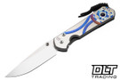 Chris Reeve Large Sebenza 31 - Unique Graphic - Cabochon Inlay - #38