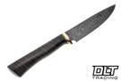 Bob Rankin Hunter - Twisted W's Damascus - Brass Guard - Tigertail Maple