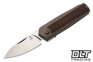 Jens Anso Arn RWL34 - Amber Titanium - Natural Canvas Micarta Inlay