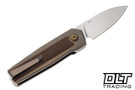 Jens Anso Arn RWL34 - Amber Titanium - Natural Canvas Micarta Inlay
