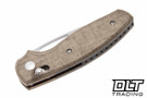 Three Rivers Manufacturing Bulldog REV B MagnaCut - Riverlok - Flat Contoured - OD Green Micarta - Lefty