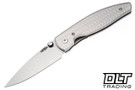 Three Rivers Manufacturing Atom MagnaCut - Linerlock - Herringbone Titanium