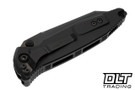 Microtech Socom Elite Warcom Shadow - Black Handle - DLC Blade - 259-1DLCTSH