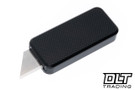 Rivery MFG Zero Utility Knife - Knurled Pattern - Black Aluminum with Lanyard Hole