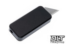 Rivery MFG Zero Utility Knife - Knurled Pattern - Black Aluminum with Lanyard Hole