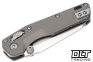 Microtech MSI Mini Ram-Lok - Natural Clear Fluted Handle - Stonewashed Blade - 210M-10FLNC