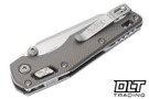 Microtech MSI Mini Ram-Lok - Natural Clear Fluted Handle - Stonewashed Blade - 210M-10FLNC