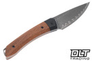 Kizer Momo Fix 3 - Mkuruti Wood - Black G-10 Bolster - Acid Washed Takefu VG-10 Damascus Blade