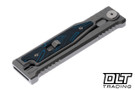 Reate EXO-M Elmax All Satin Tanto - Blue & Black Damascus G-10