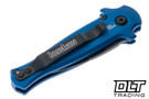 Kershaw Launch 12CA Auto Mini Stiletto 7130BLUBLK - Blue Aluminum - Carbon Fiber Inlay - Black CPM-154 Blade