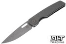 BergBlades Sweeney 2.0 - Dark Stonewashed Lines Titanium - Dark Stonewashed MagnaCut Blade