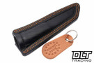 Hammer Down Forge Companion - Orange G-10 & Carbon Fiber Layers - Black Leather