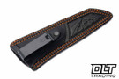 Hammer Down Forge Companion - Orange G-10 & Carbon Fiber Layers - Black Leather