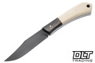 Hammer Down Forge Companion - Carbon Fiber Bolster - White G-10 - Black Leather