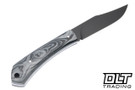 Hammer Down Forge Companion - Marbled Black, Gray, & White G-10 - Black Leather