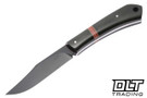 Hammer Down Forge Companion - Green Linen Micarta - Red Striped G-10 Accent - Brown Leather