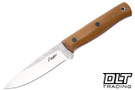 Candler Customs Layman - Natural Canvas Micarta - Red Liners - Black Canvas Pins