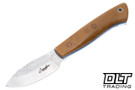 Candler Customs Canuk - Natural Canvas Micarta - Blue Liners - Natural Canvas Pins