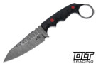 Black ROC Knives Vandal - Black G-10 Ring - Reverse Tanto Hammered 80CRV2 - #A