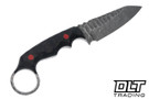 Black ROC Knives Vandal - Black G-10 Ring - Reverse Tanto Hammered 80CRV2 - #A