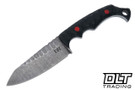Black ROC Knives Vandal - Black G-10 - Reverse Tanto Hammered 80CRV2 - #K