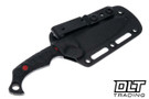 Black ROC Knives Vandal - Black G-10 - Reverse Tanto Hammered 80CRV2 - #K