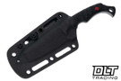 Black ROC Knives Vandal - Black G-10 - Reverse Tanto Hammered 80CRV2 - #K