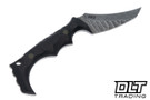 Black ROC Knives Alien - Green G-10 - Hawk Bill Hammered 80CRV2 - #A4