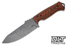 Black ROC Knives RUHK - Black and Orange G-10 - Drop Point Hammered ProCut - #RK1