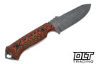 Black ROC Knives RUHK - Black and Orange G-10 - Drop Point Hammered ProCut - #RK1