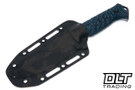 Black ROC Knives RUHK - Black and Blue G-10 - Drop Point Hammered ProCut - #RK3