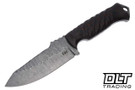 Black ROC Knives RUHK - Black and Red G-10 - Drop Point Hammered ProCut #RK4