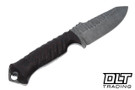 Black ROC Knives RUHK - Black and Red G-10 - Drop Point Hammered ProCut #RK4