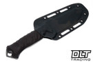 Black ROC Knives RUHK - Black and Red G-10 - Drop Point Hammered ProCut #RK4