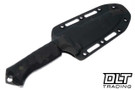Black ROC Knives RUHK - Black G-10 - Drop Point Hammered ProCut #RK5