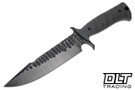 Black ROC Knives Small GutsFighter - Gray G-10 - Bowie Hammer 80CRV2 - Tecklok Clip - #2